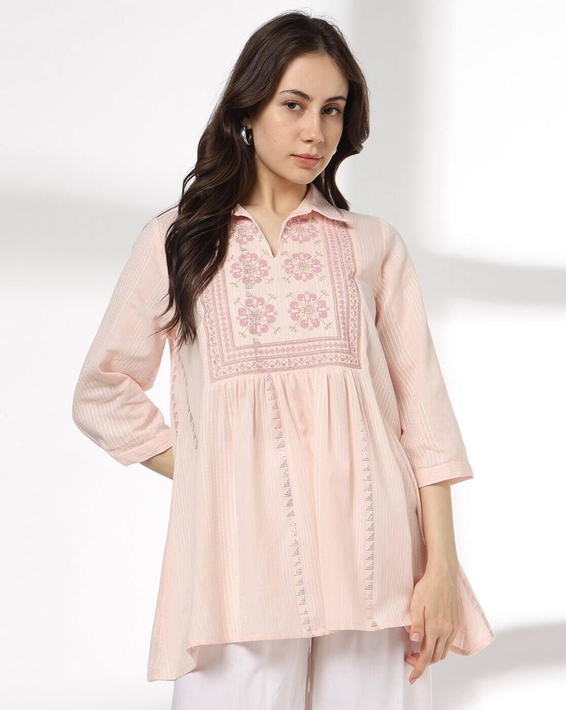 SIYAHI | Women Embroidered Relaxed Fit Tunic|0