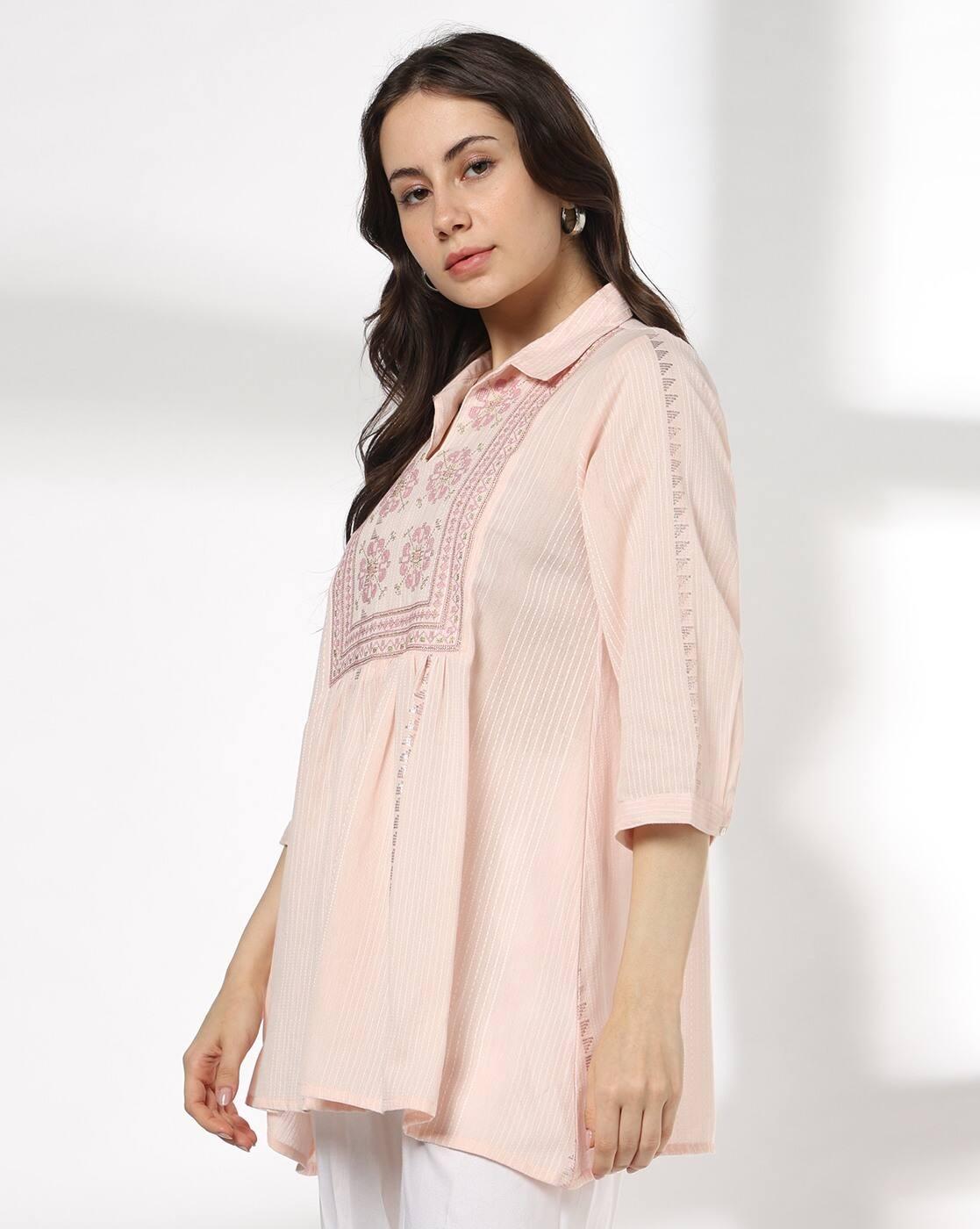 SIYAHI | Women Embroidered Relaxed Fit Tunic|1