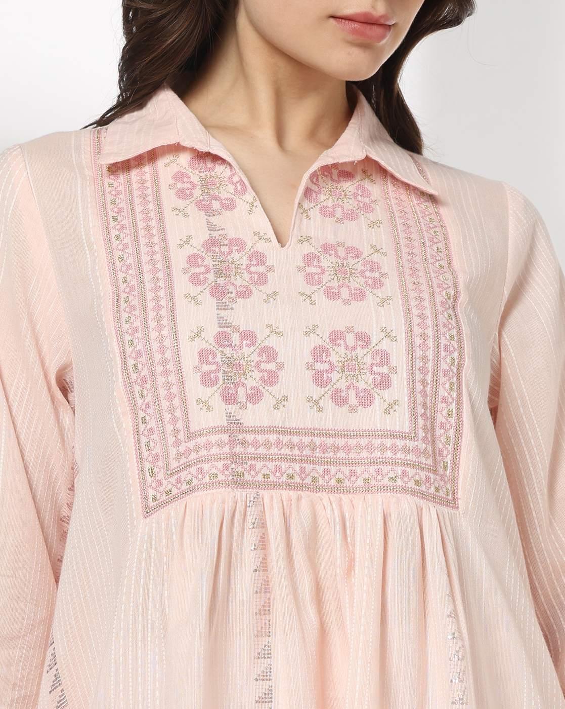 SIYAHI | Women Embroidered Relaxed Fit Tunic|3