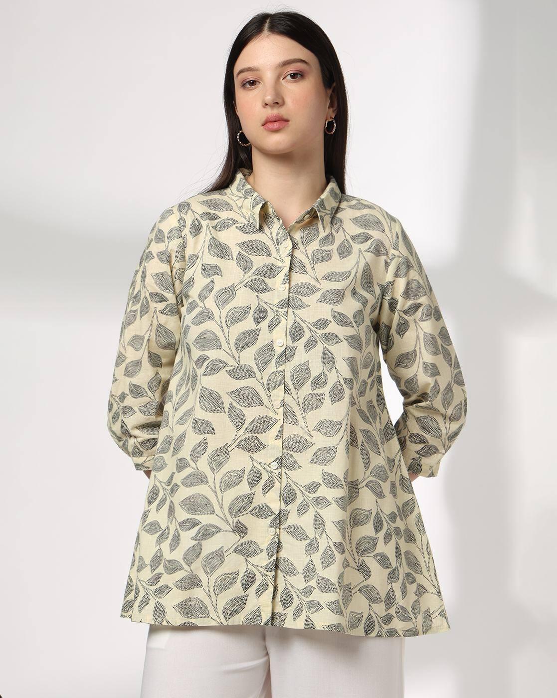 SIYAHI | Women Printed Relaxed Fit Shirt|0