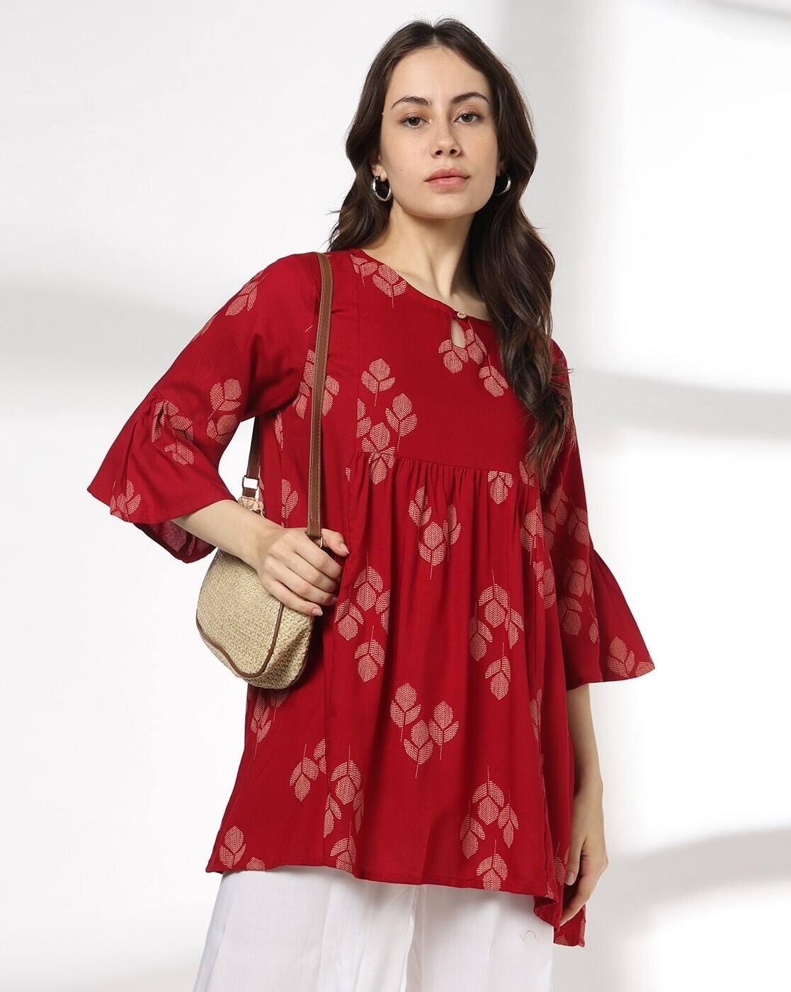 SIYAHI | Women Floral Print Relaxed Fit Tunic|0