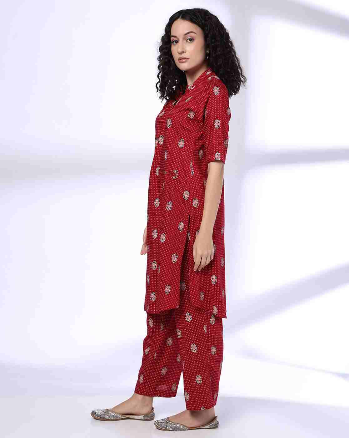 SIYAHI | Women Floral Print Straight Kurta & Pants Set|1