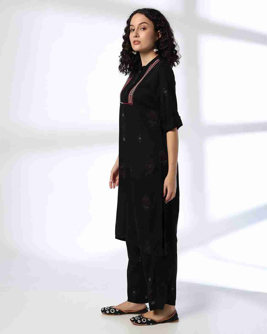 SIYAHI | Women Printed Straight Kurta with Pants|1