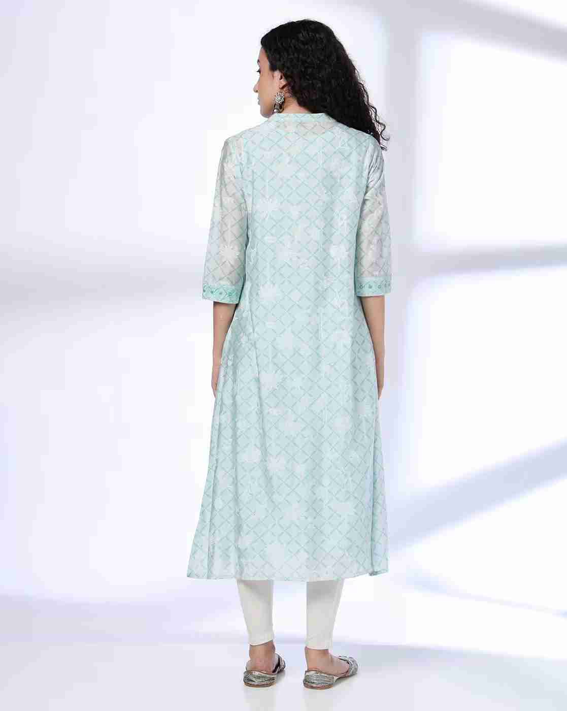 SIYAHI | Women Layered Kurta with Embroidered Cuffs|2