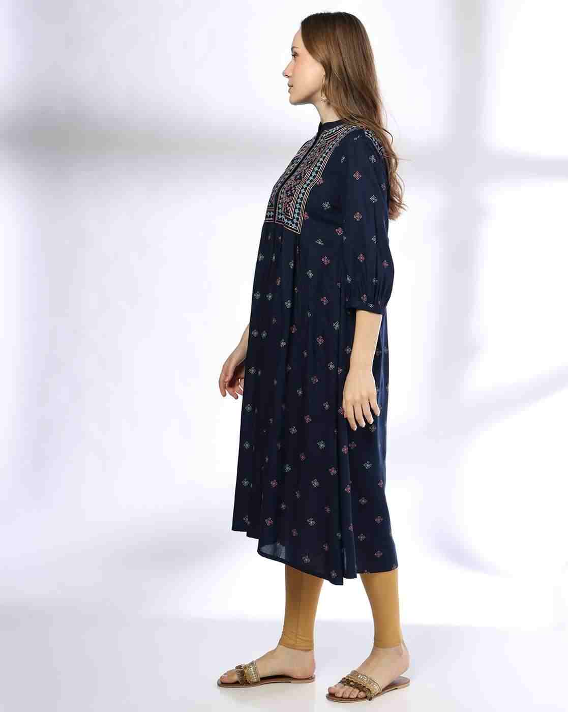 SIYAHI | Women Printed Flared Kurta|1