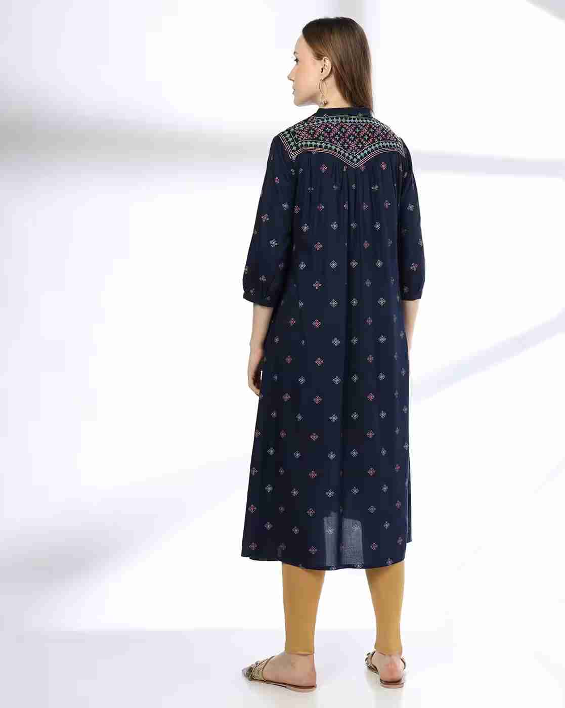 SIYAHI | Women Printed Flared Kurta|2