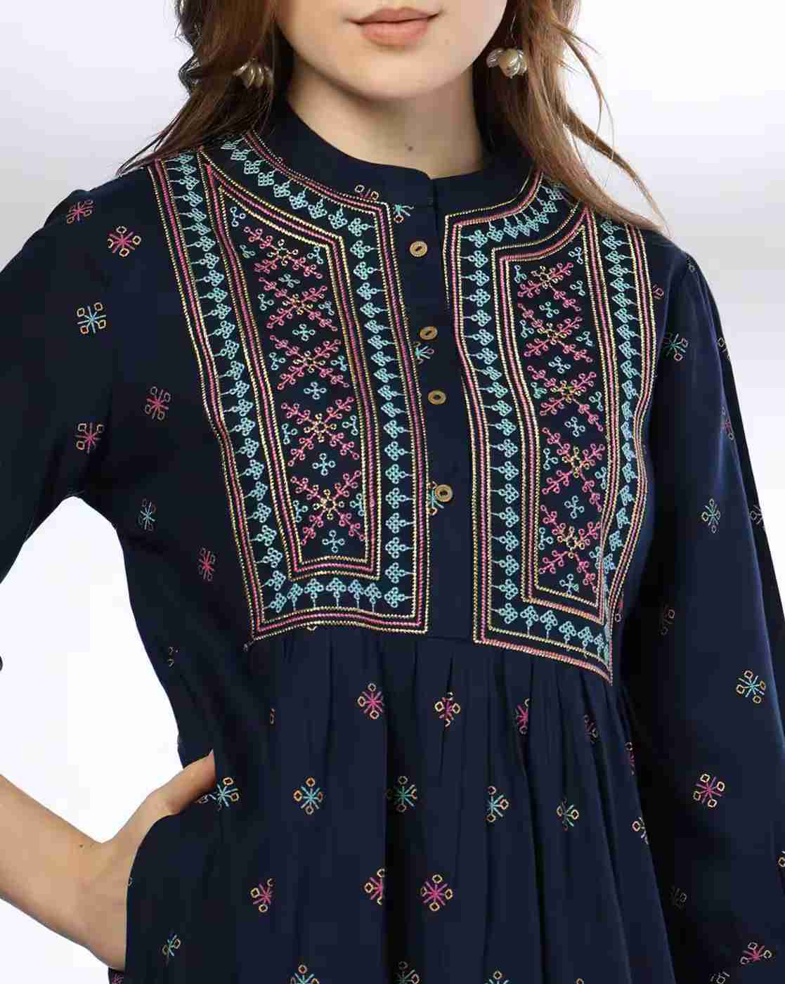 SIYAHI | Women Printed Flared Kurta|3