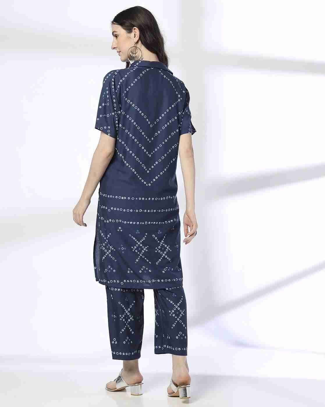 SIYAHI | Women Geometric Print Straight Kurta Set|2