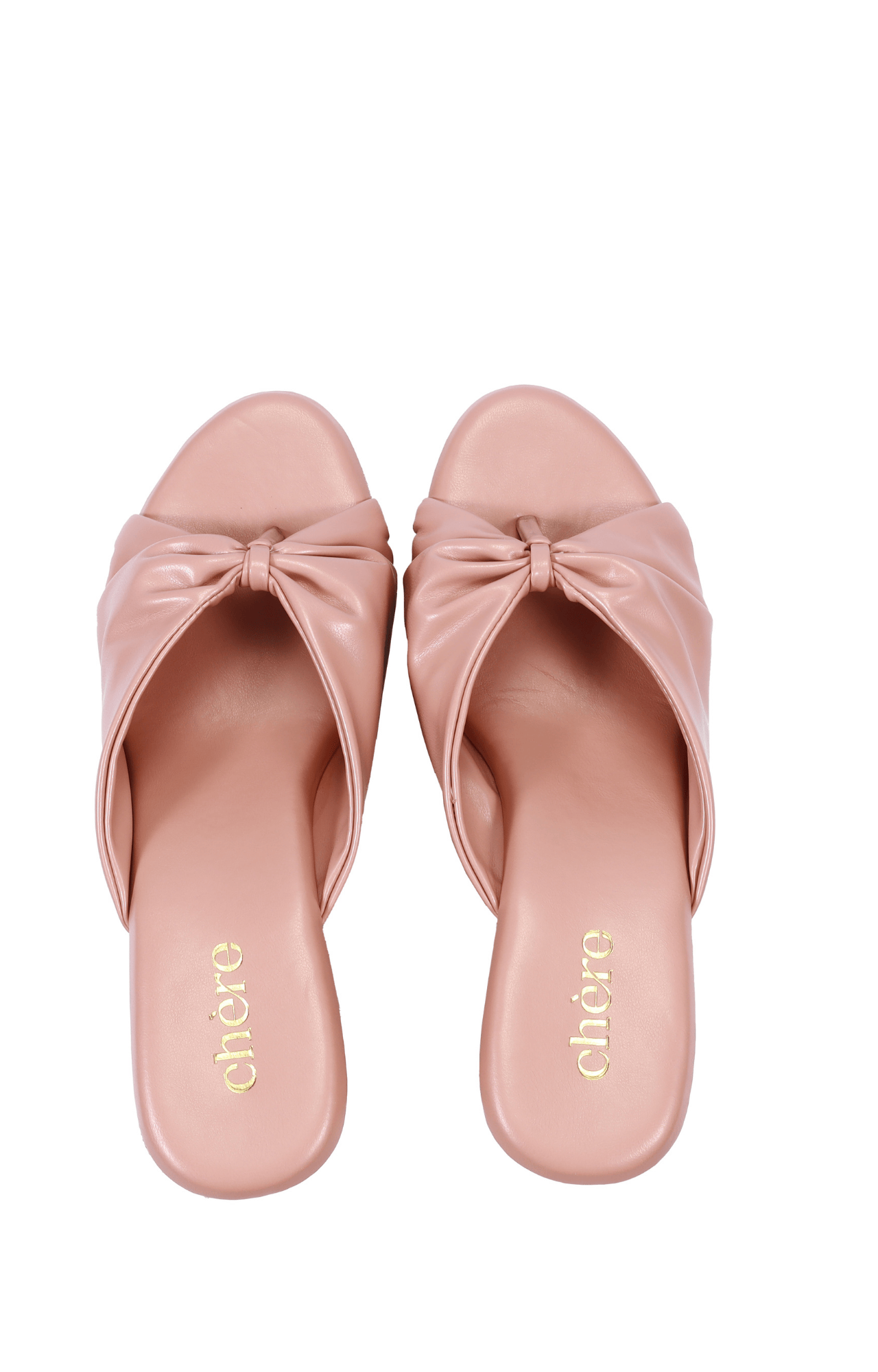 Chere | Women Peach Classic Knot Strap Casual Wedges 1