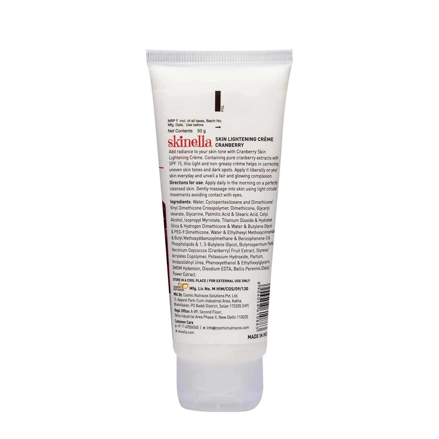 Skinella | Skin Lightening Creme Cranberry | 50g