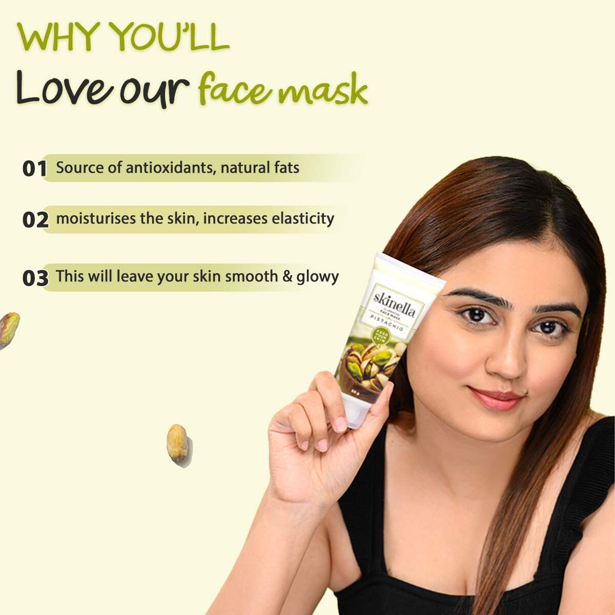 Skinella | Face Mask Pistachio | 50g