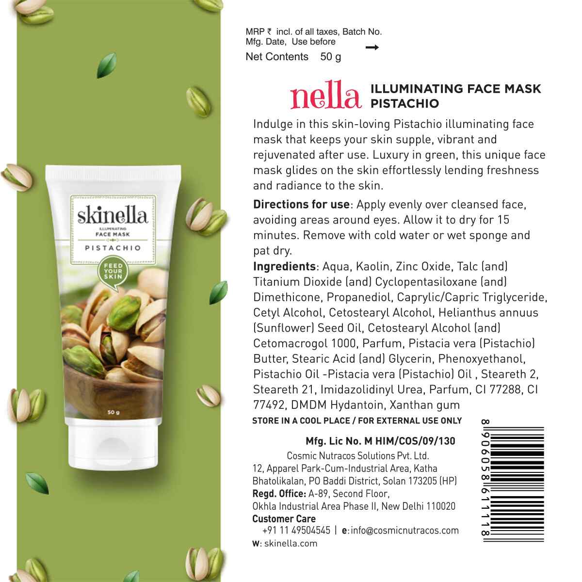 Skinella | Face Mask Pistachio | 50g