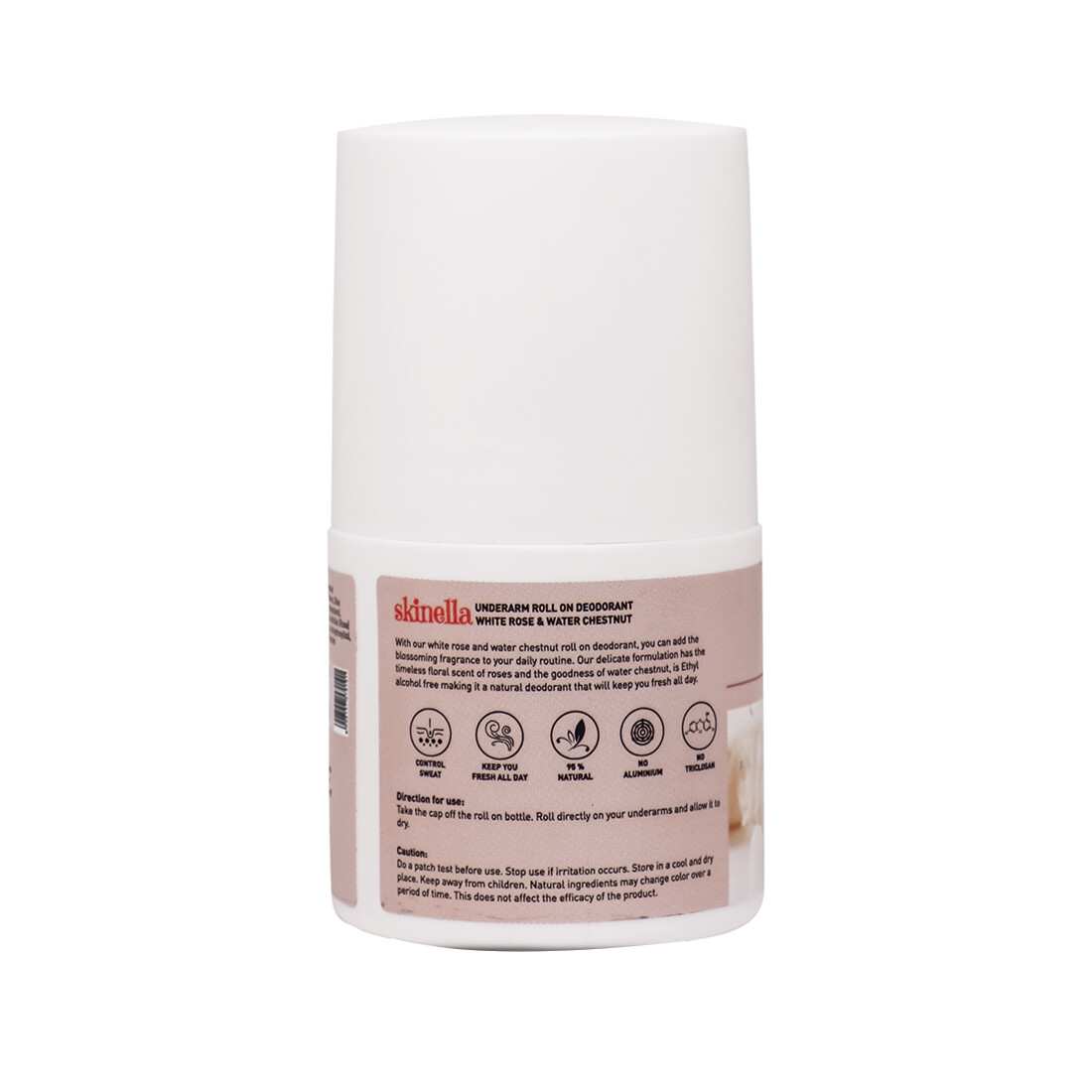 Skinella | Deodorant Roll on | White Rose + Water Chestnut | 50ml
