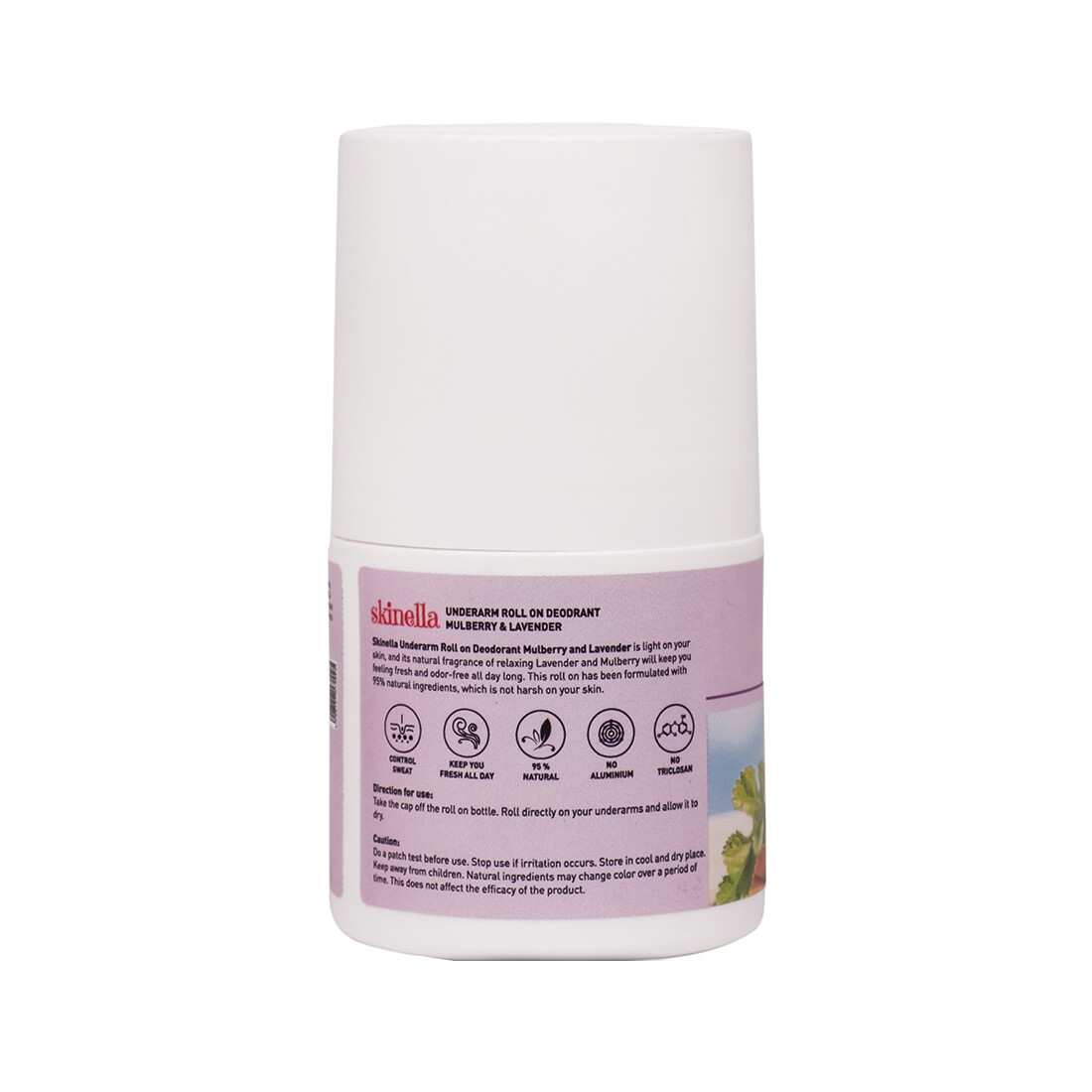 Skinella | Deodorant Roll on | Mulberry and Lavender | 50ml