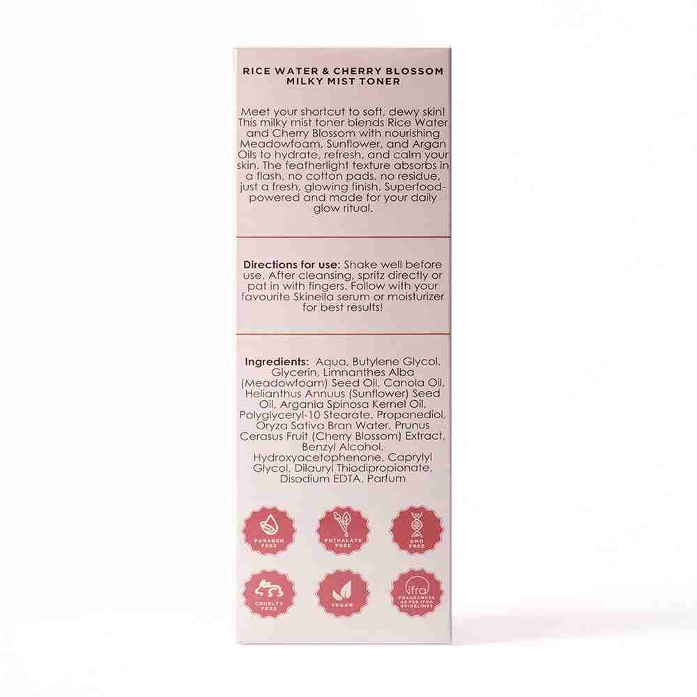 Skinella | Rice Water & Cherry Blossom Milky Mist Toner | 50ml