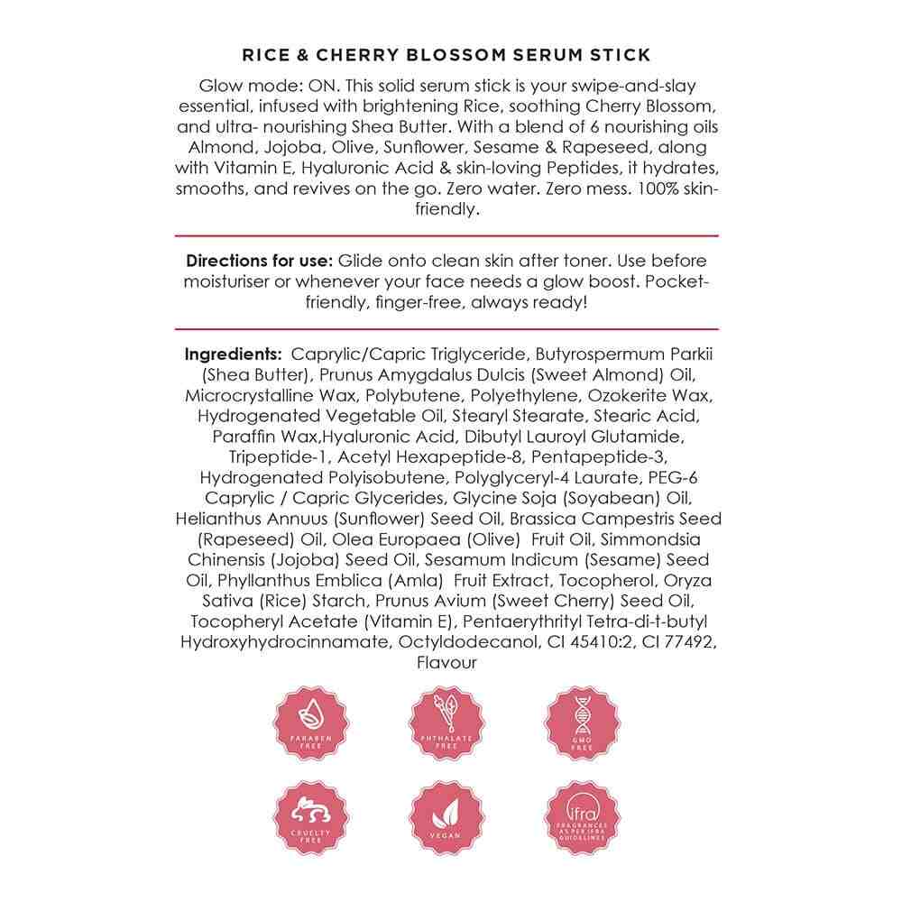 Skinella | Rice & Cherry Blossom Serum Stick | 8ml