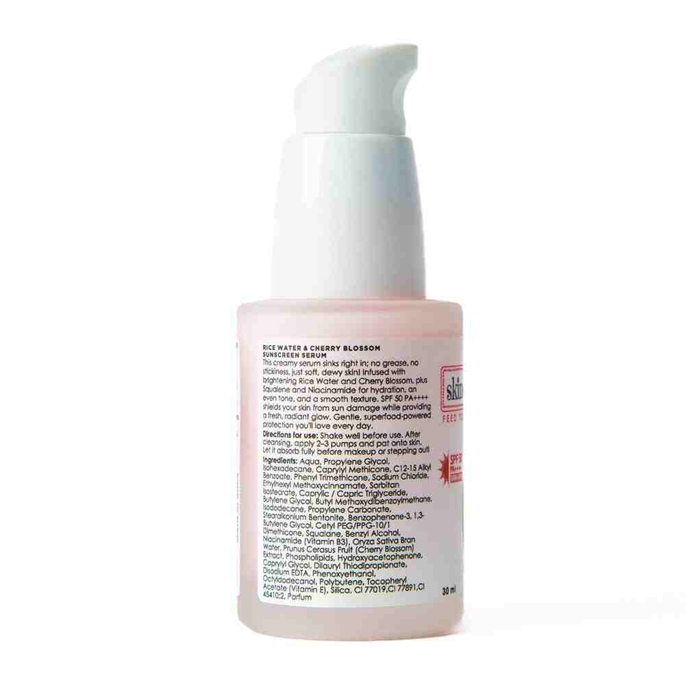 Skinella | Rice Water & Cherry Blossom Sunscreen Serum | 30ml