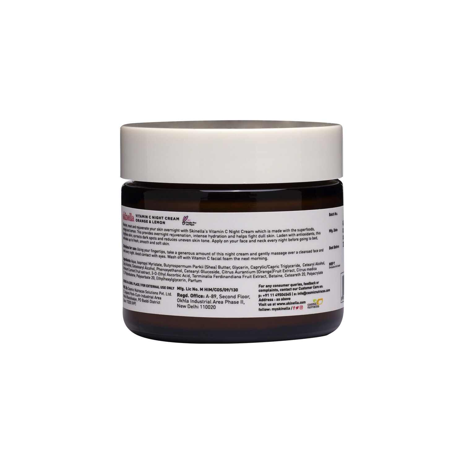 Skinella | Vitamin C Night Cream Orange & Lemon | 50g
