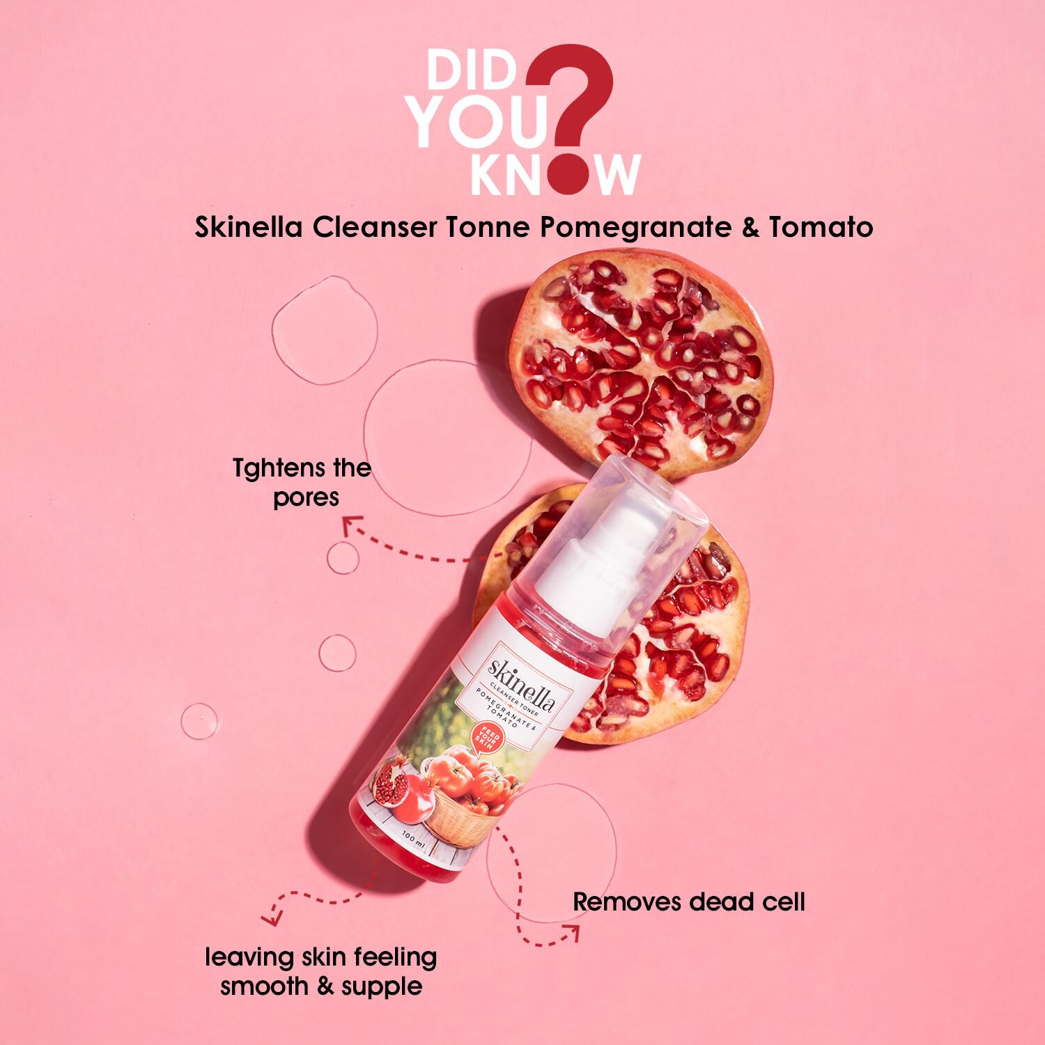 Skinella | Cleanser Toner Pomegranate & Tomato | 100ml