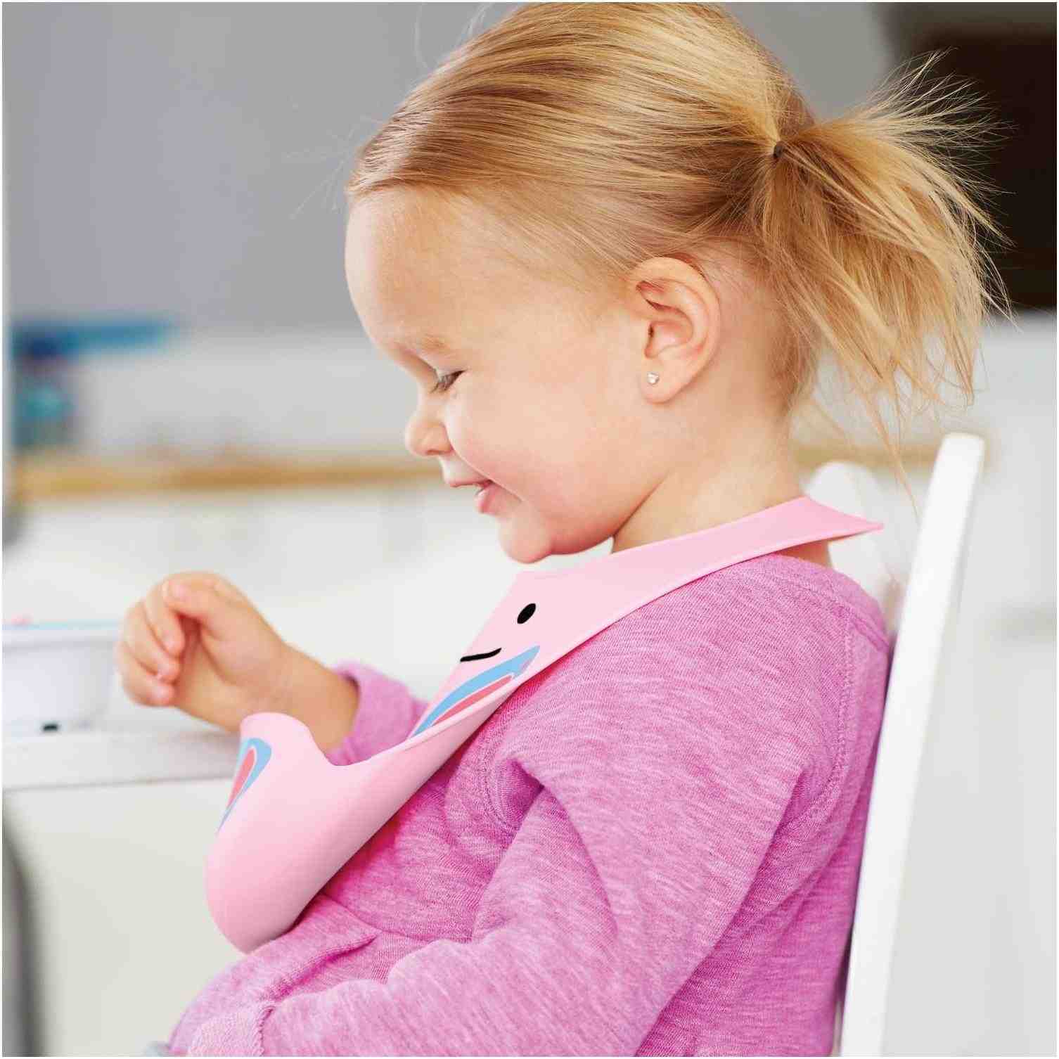 Skip Hop Zoo Fold and Go Silicone Bib - Pink