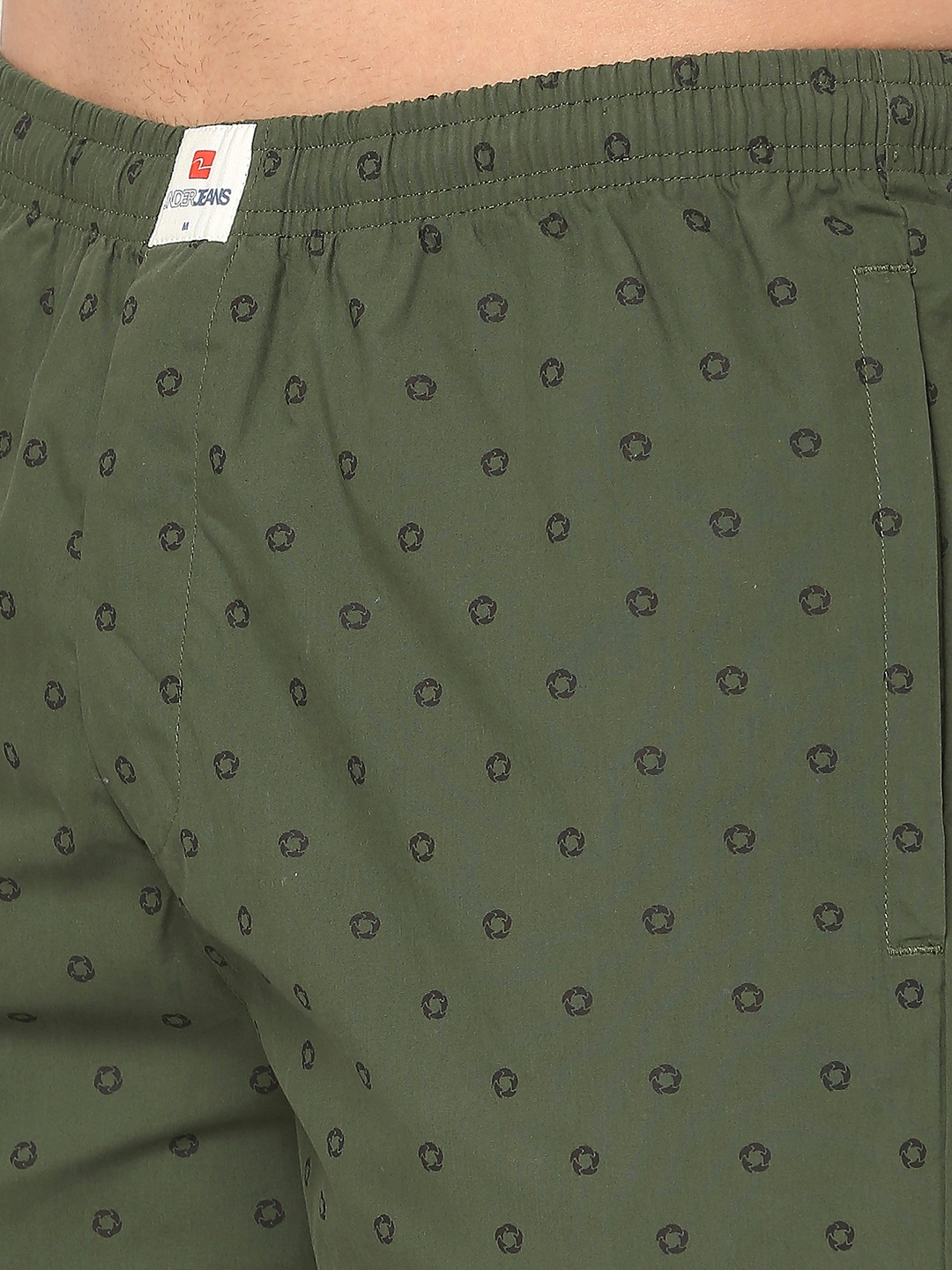 spykar | Underjeans by Spykar Premium Cotton Printed Men Bottle Green Pyjama 4