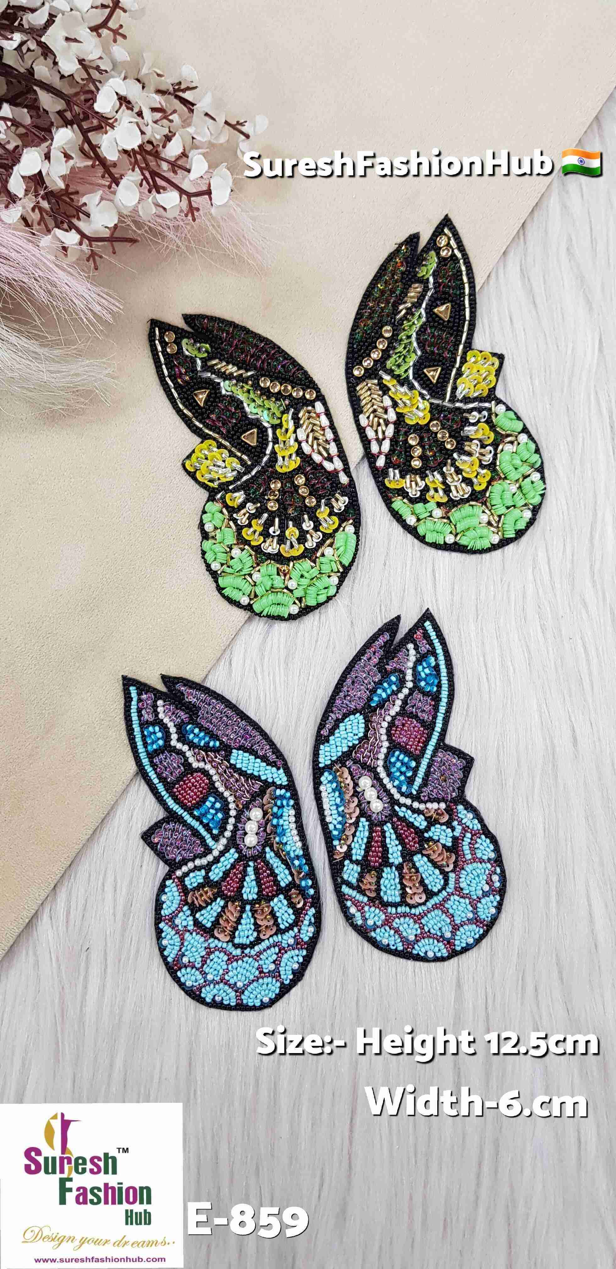 Handmade Cyan Collar Design