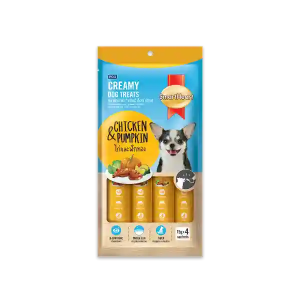 SmartHeart Chicken And Pumpkin Flavor Creamy Dog Treats - 60 g