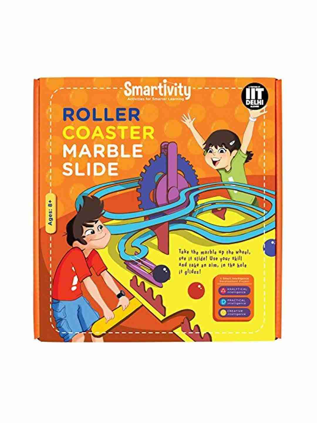 Smartivity Roller Coaster Marble Slide :  Stem, Learning, Educational and Construction Activity Toy Gift for Kids age 6Y+ (Multi-Color)