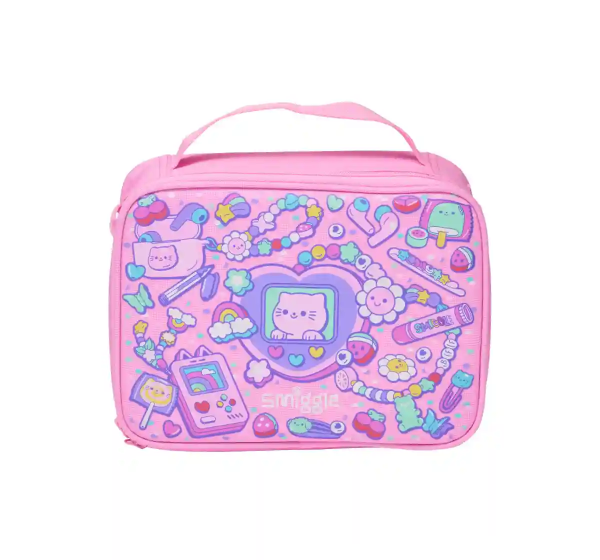 Smiggle Super Charge Collection Lunch Bag, 3Y+, Pink