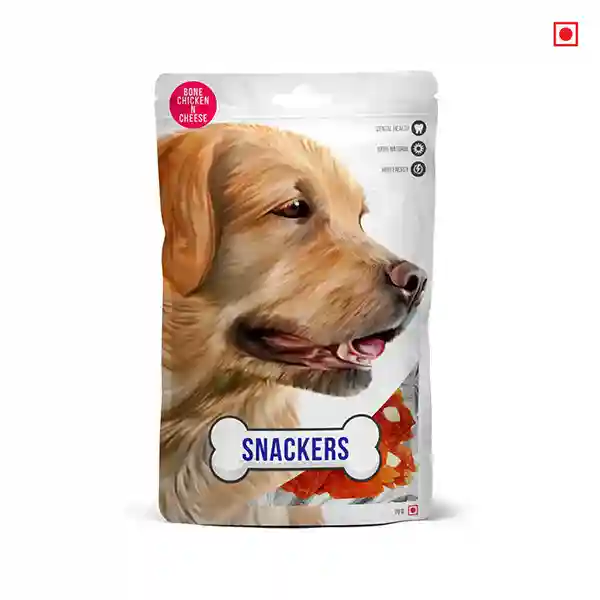 Snackers Bone Chicken and Cheese Dog Treats - 70g