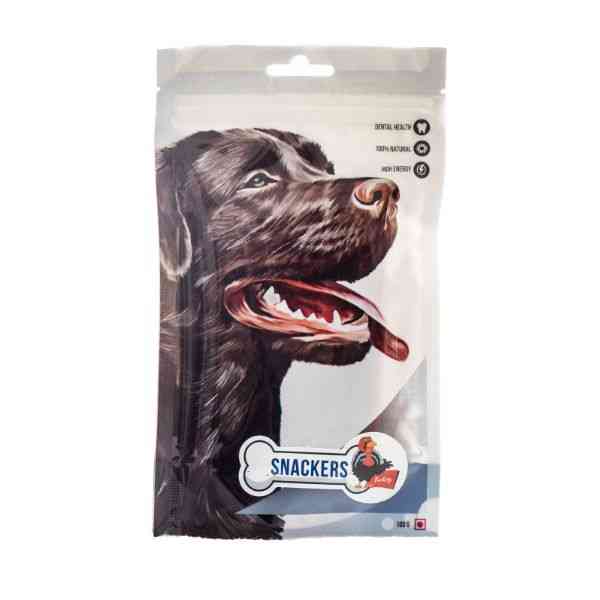 Snackers Dental Chewy Sticks with Turkey Dog Treat - 100 g - 200 g