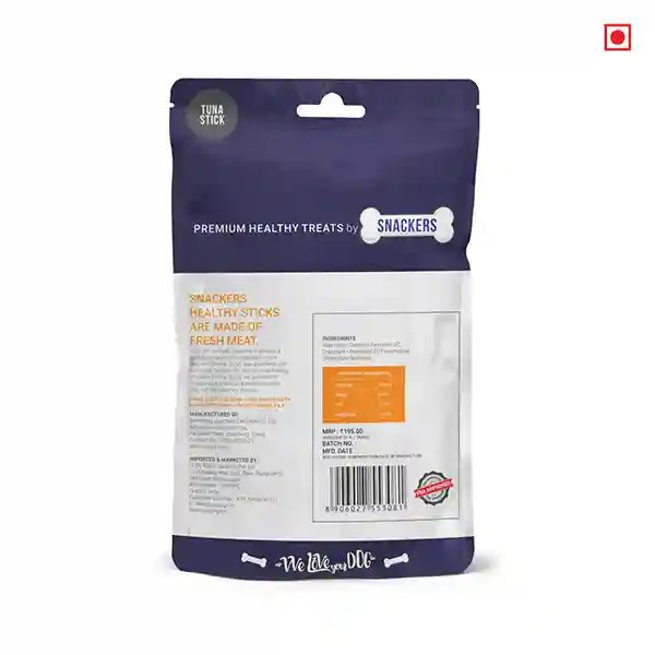 Snackers Tuna Stick Treats for Dogs, 70g – (Best Before Mar’26)