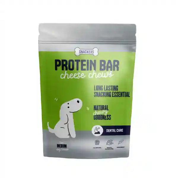 Snackers Protein Bar Cheese Chews Dog Treats - Medium