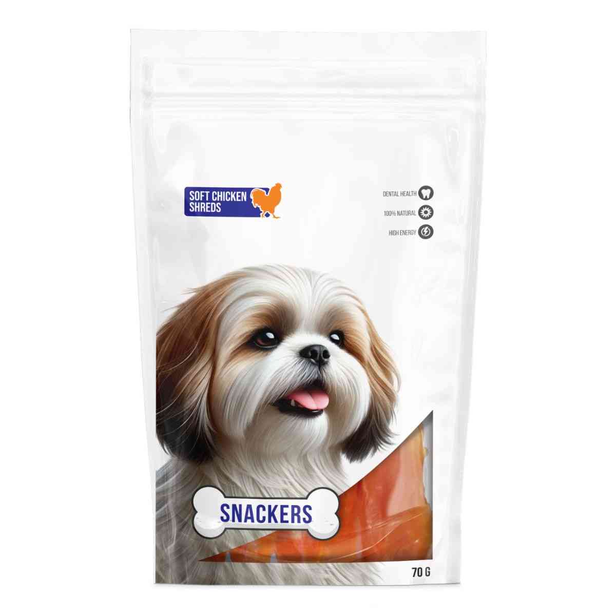 Snackers Soft Chicken Shreds Dog Treats 70g