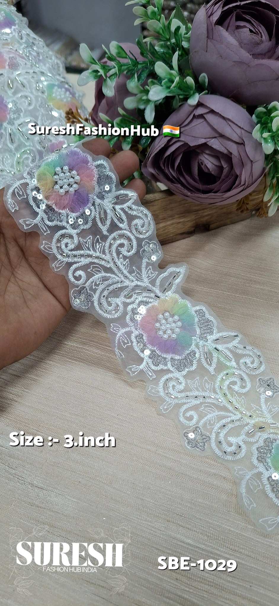 Blossom Aura Premium Imported Organza Lace – SBE-1029