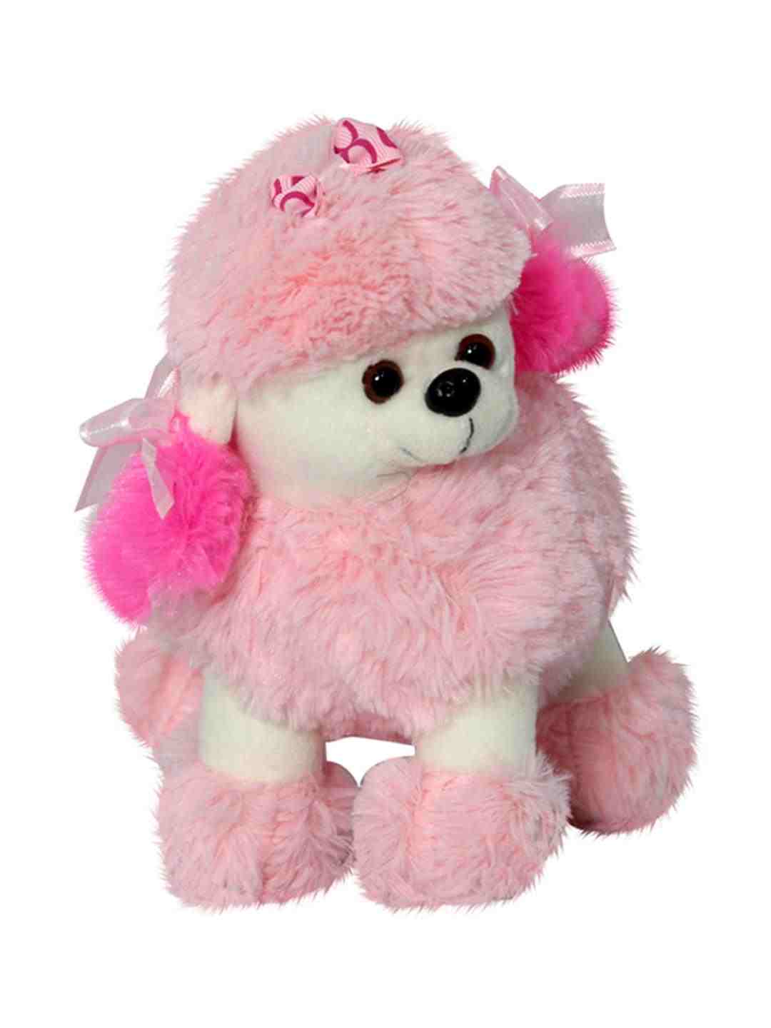 Soft Buddies Poodle Dog Play Toy Car Rear Tray Table Soft Toy, White (8-Inch) Animals & Birds for Kids age 12M+ - 20.32 Cm