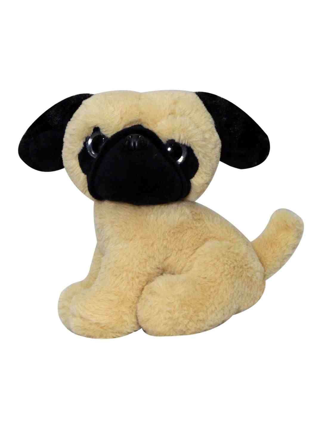 Softbuddies Pug Quirky Soft Toys for Kids age 3Y+ - 24 Cm (Brown)