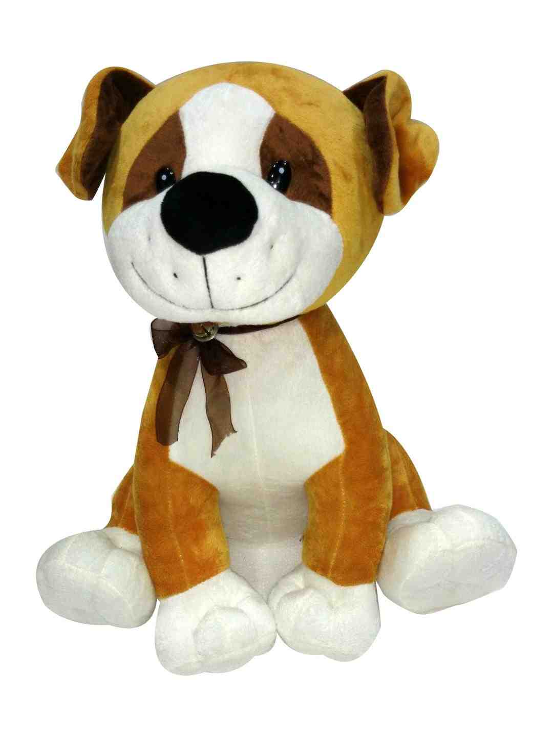 Softbuddies Cute Brown Dog Large, Quirky Soft Toys for Kids age 3Y+ 35 Cm