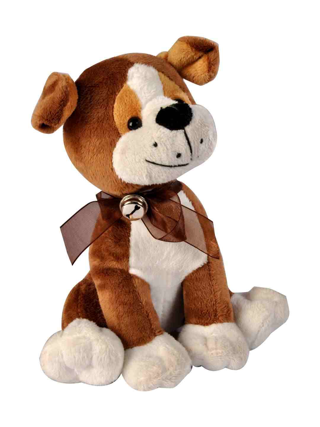 Softbuddies Cute Brown Dog Large, Quirky Soft Toys for Kids age 3Y+ 35 Cm