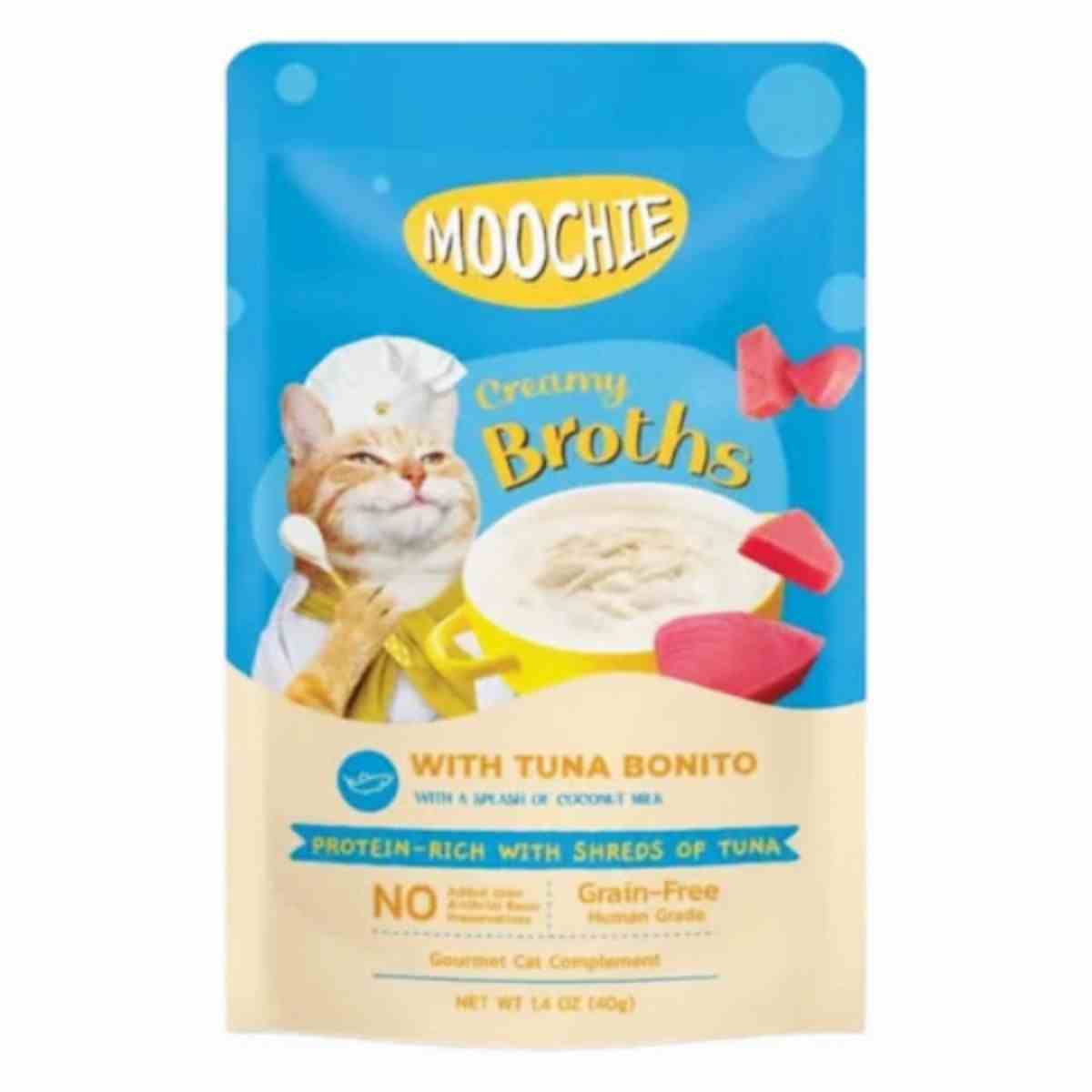 Moochie Creamy Broth With Tuna & Bonito Wet Cat Food - 40 gm