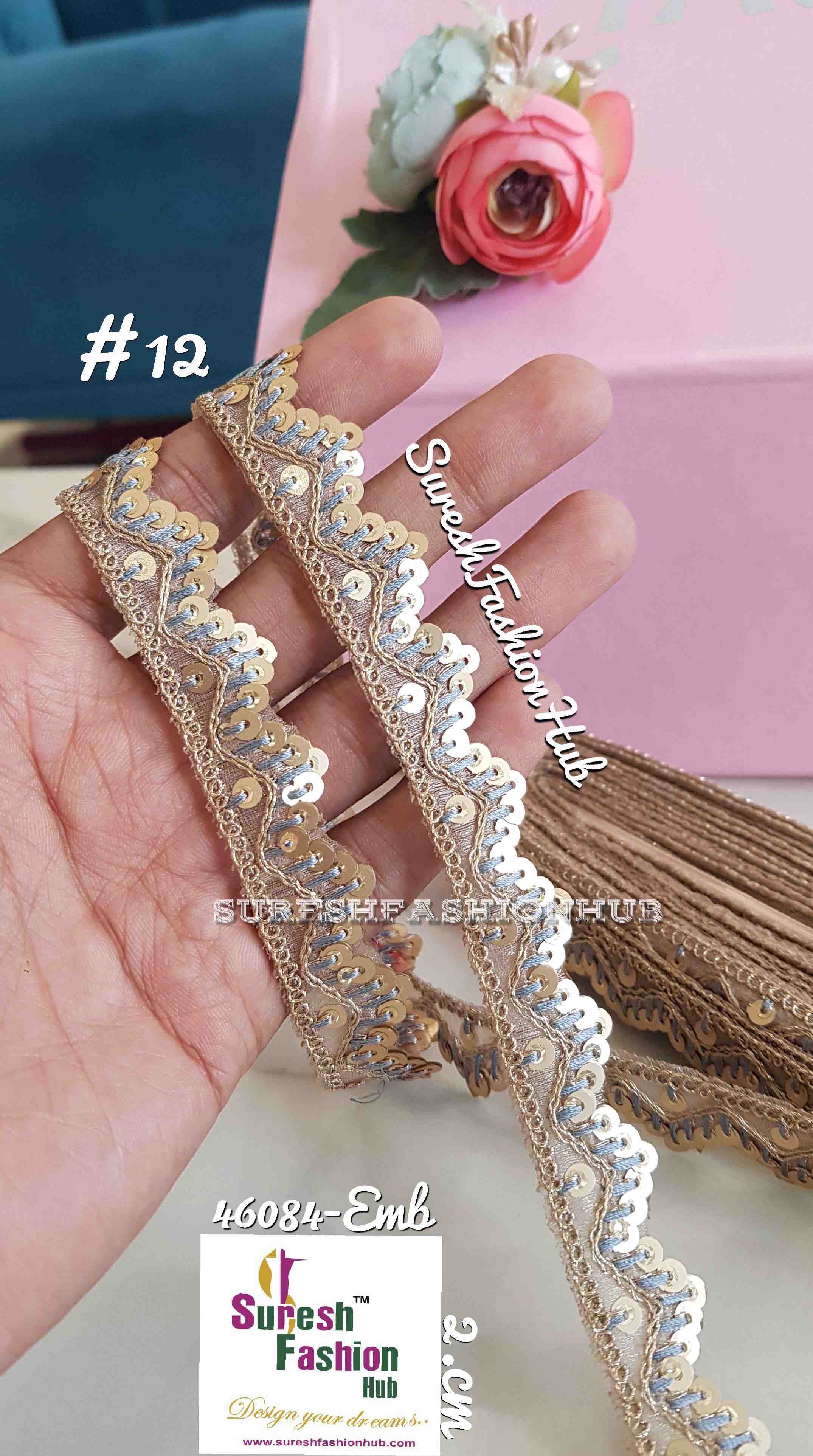 Grey Lustre Organza Dori Borde