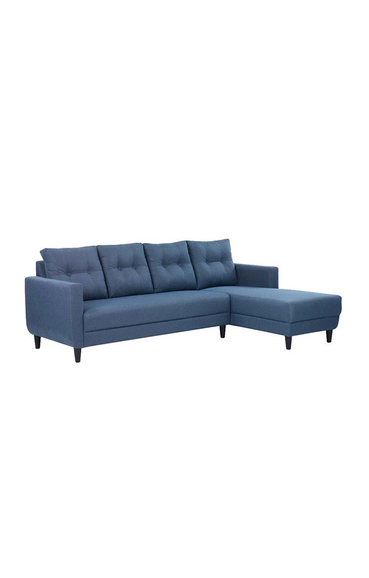 neudot Aria 6 Seater LHS Sectional Sofa in Earth Blue Colour