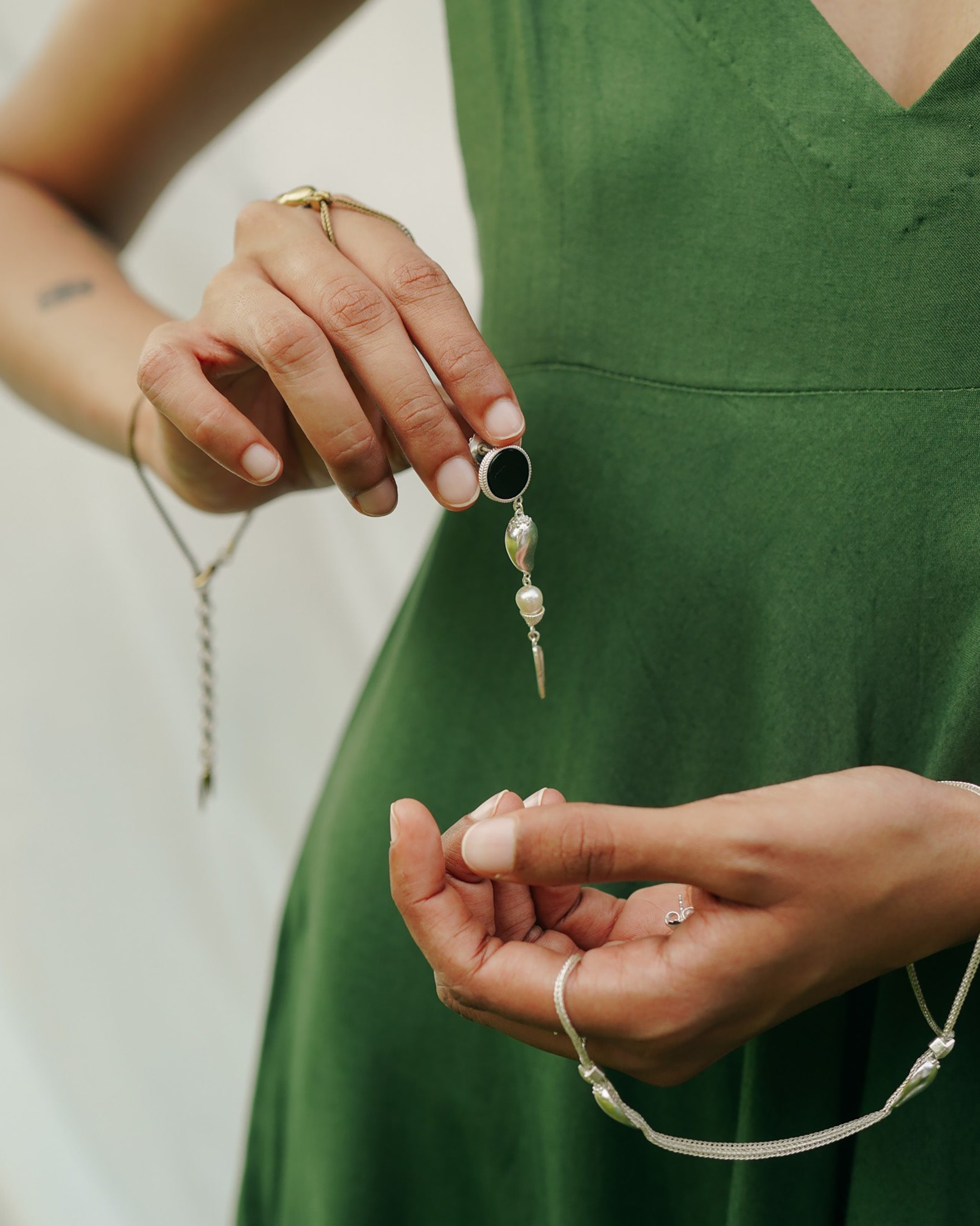 Sterling Silver Mango Drop Earrings