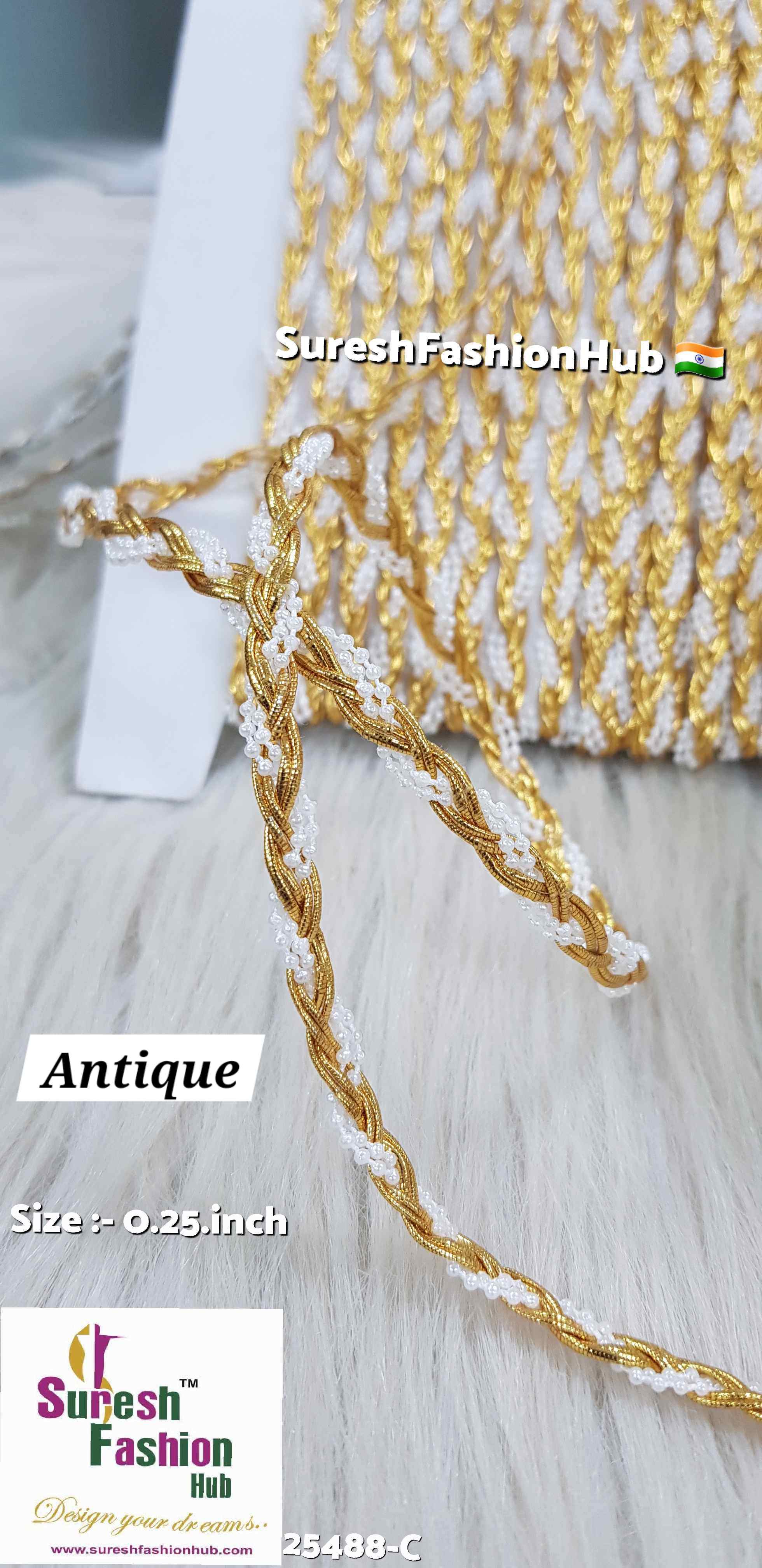 Antique Gold Jhalar Lace