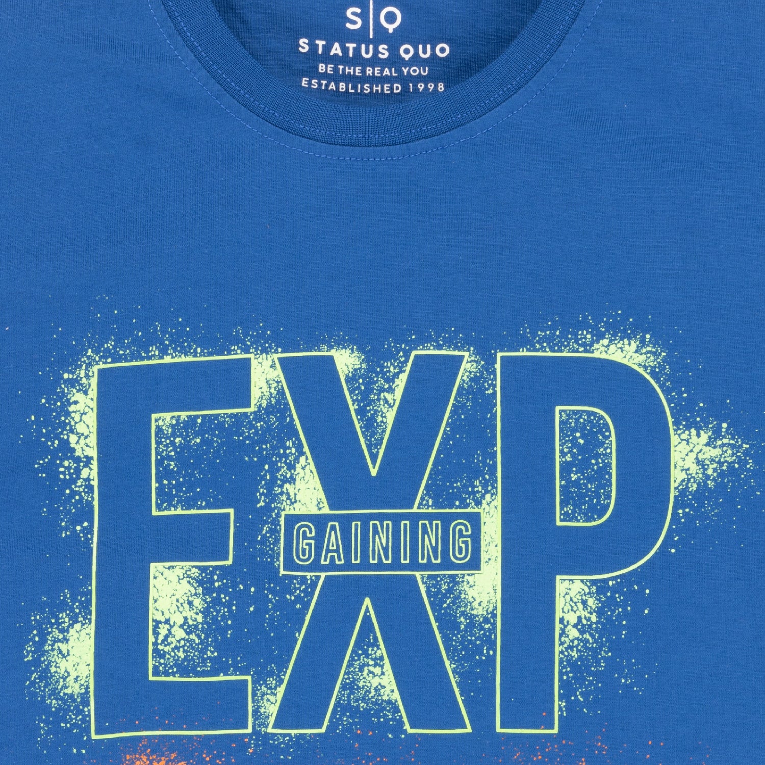 Boys Blue Polycotton Typographic Printed Regular T-Shirt