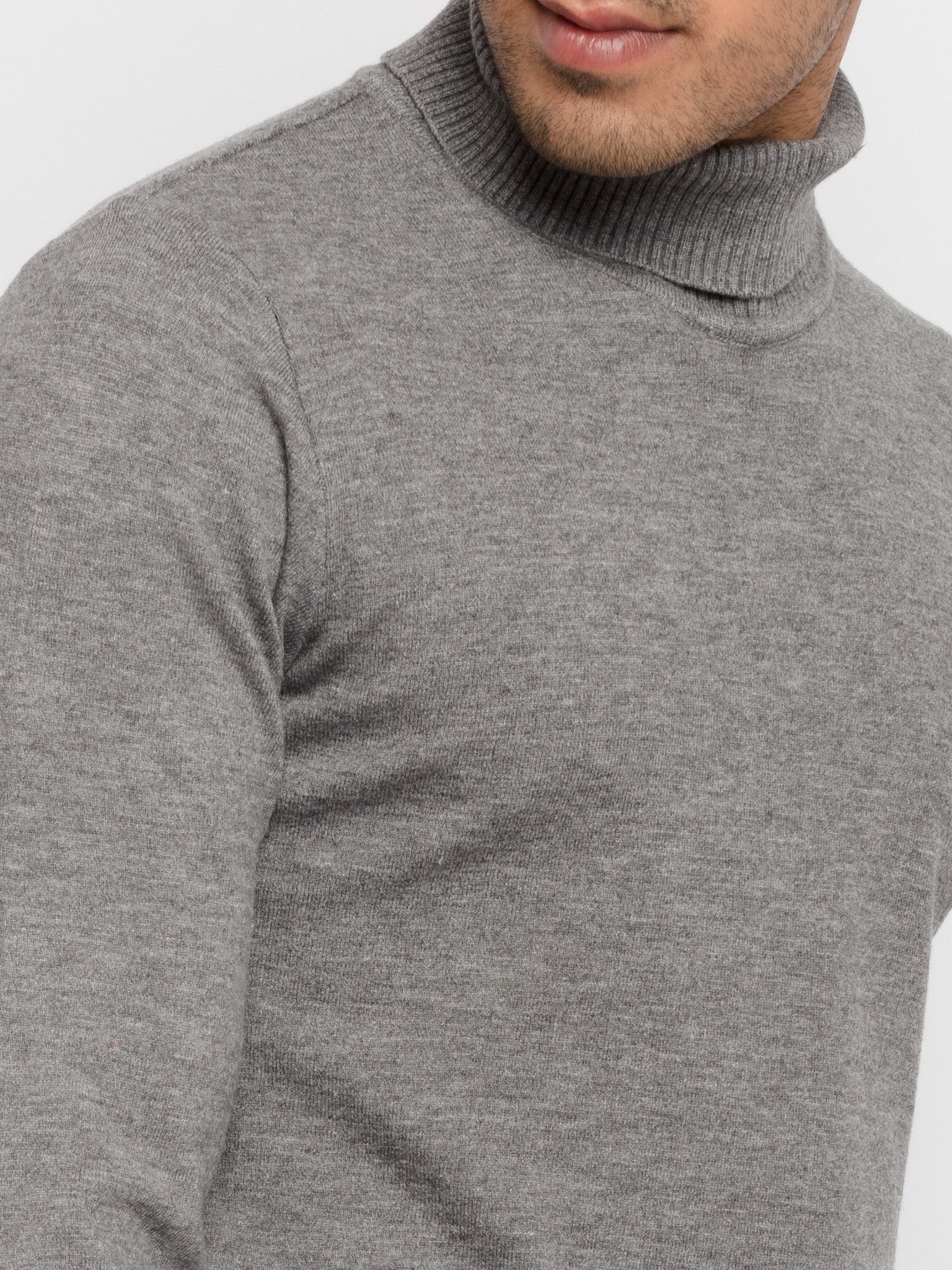 Status Quo | Men's Grey Polycotton Melange Sweaters 6