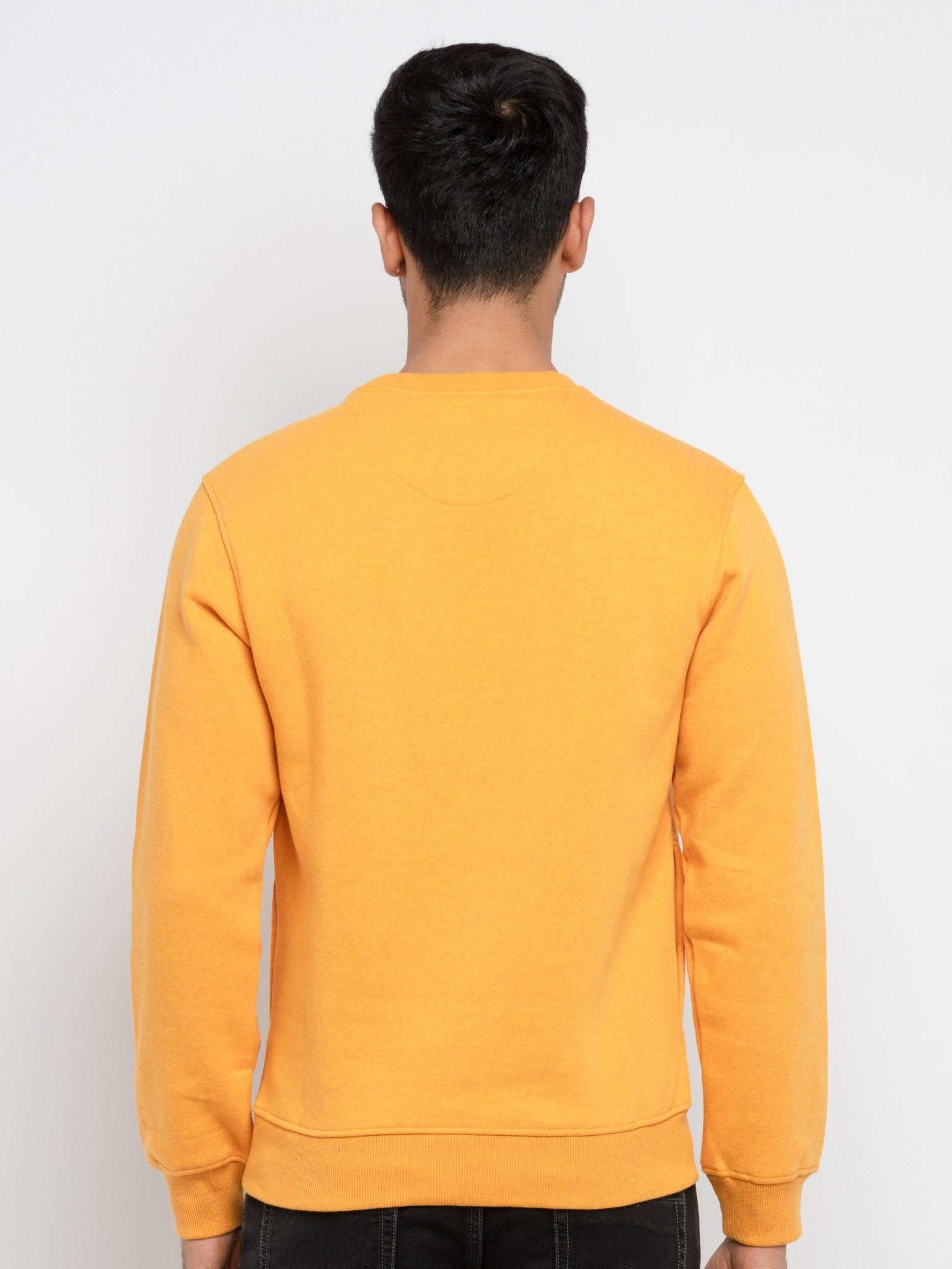 Status Quo | Men's Yellow Polycotton Printed Sweatshirts 2