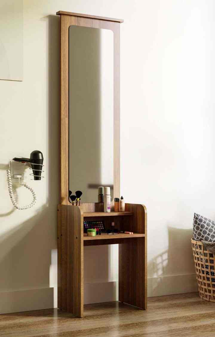 NEUDOT Dallas Wooden Dressing Table with Mirror and Storage | Engineering Wood Dressing Table | Vanity Table with Mirror | Vanity Dressing Table for Bedroom, Living Room | Paris DST- 1-Year Warranty