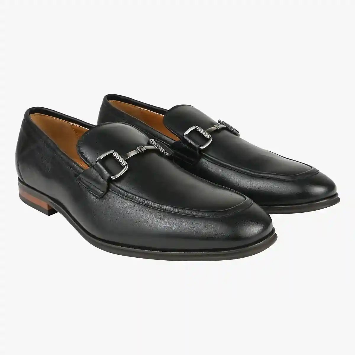 Aahron Black Tie-Ups & Dress Loafers