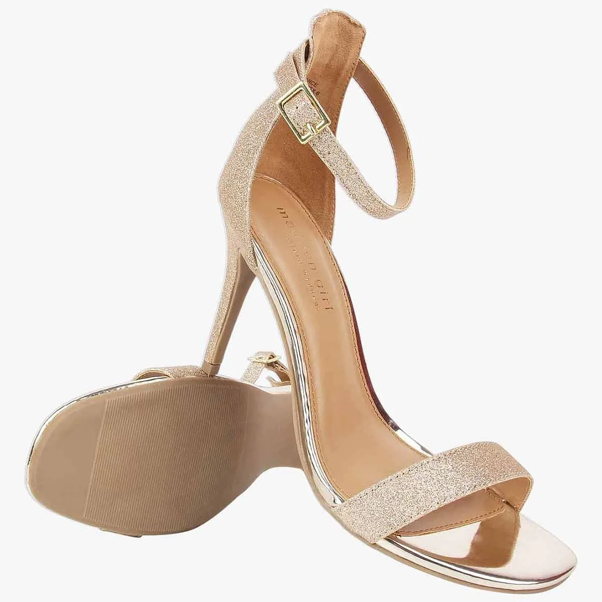 Amandaa Gold Heel Sandals